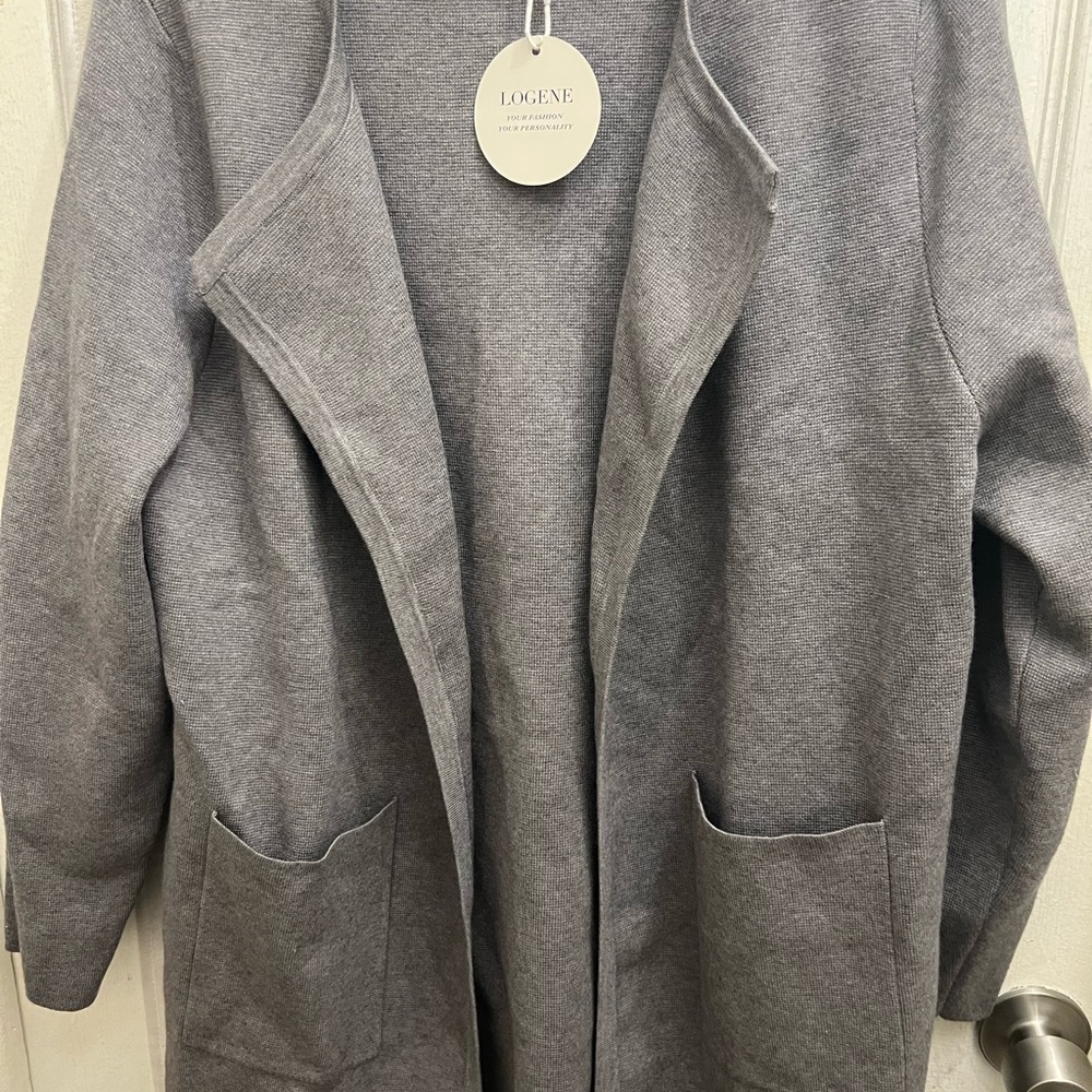 Women's Gray Open Sweater